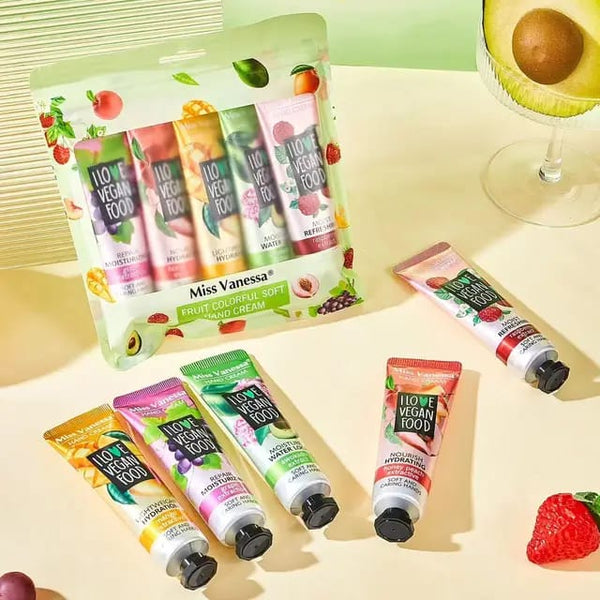 5pcs Plant Extract Fragrance Moisturizing Nourishing Hand Cream