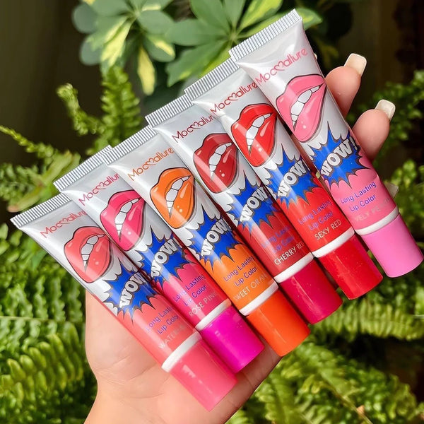 ROMANTIC BEAR Liptint Waterproof Lip Tint Set Satin Lip Gloss Long Lasting Lipstik Non Stick Lipstick Matte Murah Lip Color Peel Off