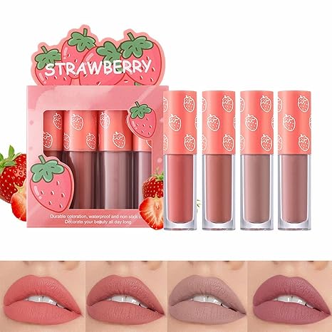 Dragon Ranee Matte lip Gloss Original High quality Waterproof Long Lasting 4 piece pack