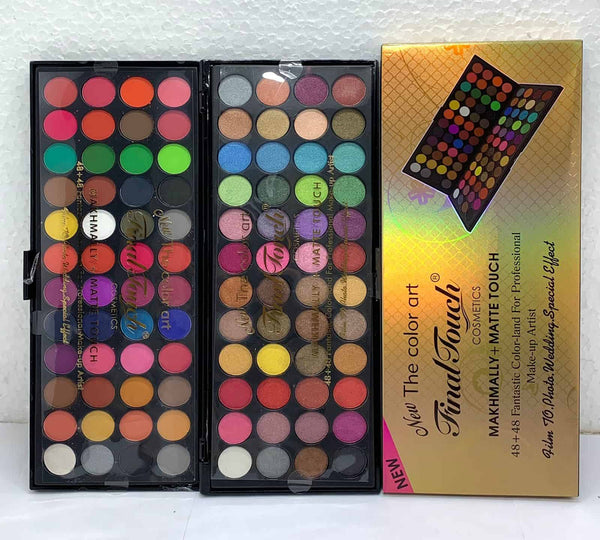 Final Touch Eyeshadow Palette 96 Colors 48 Matte & 48 Shimmer