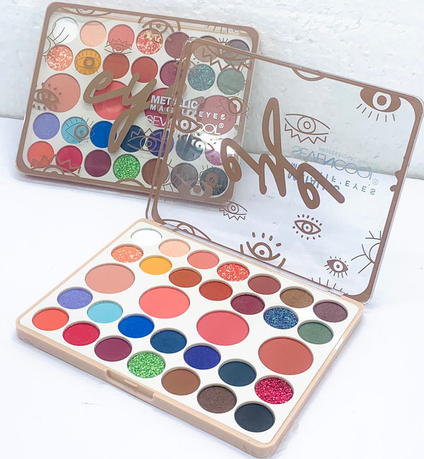 SevenCool Eyeshadow Kit 28 color eyeshadow Palette & 04 Color Blusher Palette