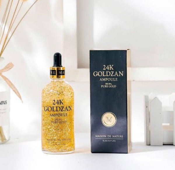 24K Goldzan Facial Serum Ampoule Pure Gold 99.9% Maison De Nature 100 ml