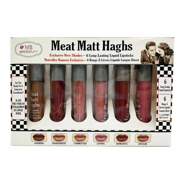 Warda Beauty Pack of 6  Meat Matt Haghs Matte lip Gloss